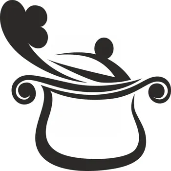 Obraz Samolepka na stěnu Drukart hrnec černá 35x35 cm