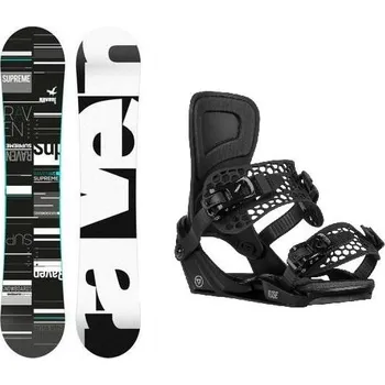 Snowboard Raven Supreme black/mint dámský snowboard + Gravity Rise black vázání 148 cm + M (EU 38-41) + DÁREK + Doprava ZDARMA