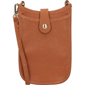 Kabelka Dámská kožená kabelka na mobil a doklady Italia Simma - koňak