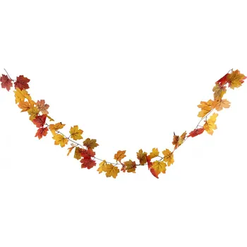umělá květina Podzimní girlanda, 200cm Zelená