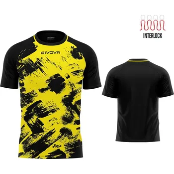 Dětská móda Sportovní triko Givova Art Interlock Yellow-Black 2XL