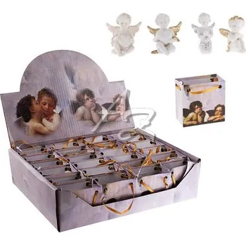 Vánoce dekorace andílek 4,5cm novodur, v dárkové taštičce