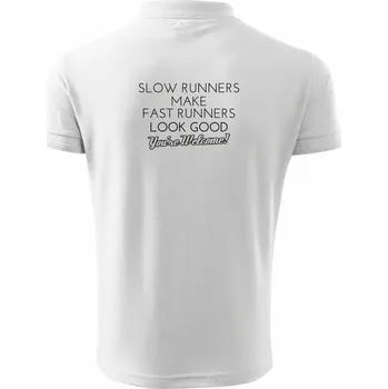 Pánská košile Slow runners - Polokošile pánská Pique Polo 203 - 3XL ( Bílá )