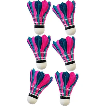 Badmintonový košíček Kubisport Péřové badmintonové košíčky barevné - 6ks