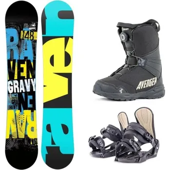 Snowboarding Raven Gravy junior mini snowboard + Beany Junior vázání + Beany Avenger BS boty 90 cm + XS - EU 32-35 + DÁREK + Doprava ZDARMA