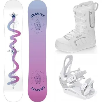 Snowboarding Gravity Fairy 24/25 snowboard + Raven S230 White vázání + Raven Pearl white boty 130 cm + vázání S/M (EU 37-42) + DÁREK + Doprava ZDARMA