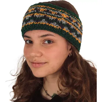 Zimní čelenka Vlněná pletená čelenka Araceli Cedar & Spice