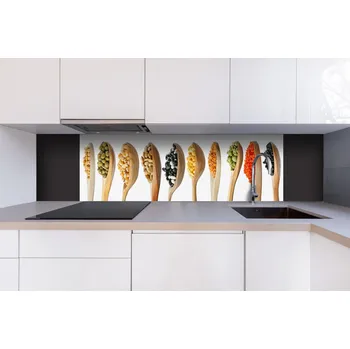 Obklad DIMEX | Dibond za kuchyňskou linku DBW-18060-005 | 180 x 60 cm | Dřevěné lžičky + Dibond deska za kuchyňskou linku DIMEX v rozměru 180 x 60 cm, motiv Dřevěné lžičky