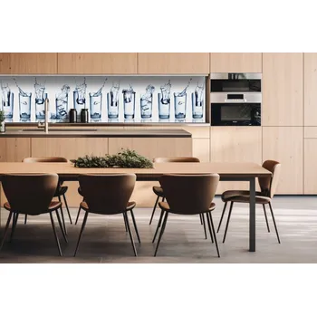 Obklad DIMEX | Dibond za kuchyňskou linku DBW-26060-162 | 260 x 60 cm | Sklenice vody + Dibond deska za kuchyňskou linku DIMEX v rozměru 260 x 60 cm, motiv Sklenice vody