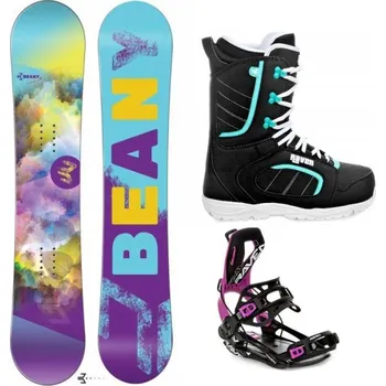 Snowboarding Beany Meadow snowboard + Raven Fastec FT360 black/fuchsia + Raven Diva black/mint boty 140 cm + S (EU 35-40) + DÁREK + Doprava ZDARMA