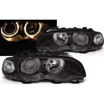 Přední světlomet Přední světla BMW E46 Coupe Cabrio 99-01 Angel Eyes - černé (LPBM34)