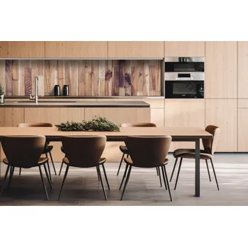 Obklad DIMEX | Dibond za kuchyňskou linku DBW-26060-086 | 260 x 60 cm | Dřevěná stěna + Dibond deska za kuchyňskou linku DIMEX v rozměru 260 x 60 cm, motiv Dřevěná stěna