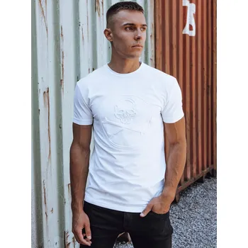 Tshirt Pánské tričko s potiskem RX5576 Barva: Bílá, Velikost: L