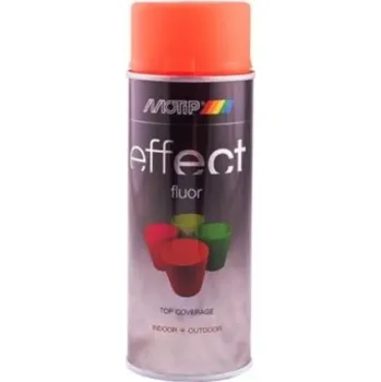 Barva ve spreji MOTIP EFEKT FLUOR ČERVENO ORANŽOVÁ 400ML
