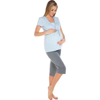 Pánské pyžamo Italská móda Felicita cr.r. sp.3/4 barva:modrá 2XL