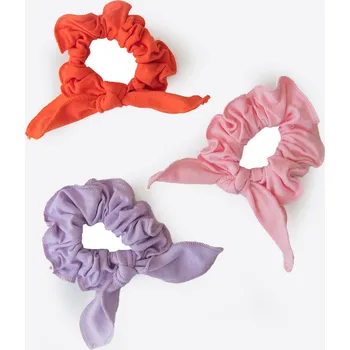 Čepice kitikate BAVLNĚNÉ GUMIČKY - 3 KUSY_S07639 Barva: ČERVENÁ / RŮŽOVÁ / FIALOVÁ