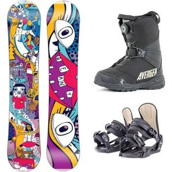 Snowboarding Beany Bark dětský snowboard + Beany Junior vázání + Beany Avenger BS boty 90 cm + XS - EU 32-35 + DÁREK + Doprava ZDARMA