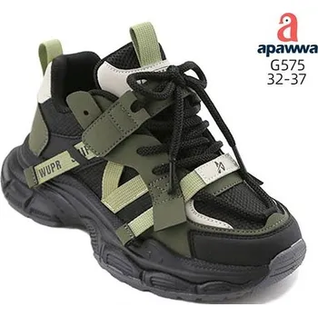 Dívčí obuv APAWWA dětská teniska G575 black/khaki Velikost: 36