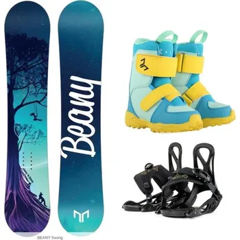 Snowboard Beany Swing dětský snowboard + Beany Kido vázání + Beany Joker boty 145 cm + XXS (EU 25-32) + EU 27/28 + DÁREK + Doprava ZDARMA