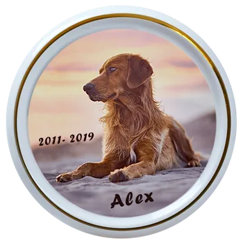 Smuteční dekorace Fotografie na hrob pro psa nebo kočku - Kruh Bohemia