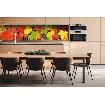 Obklad DIMEX | Dibond za kuchyňskou linku DBW-26060-027 | 260 x 60 cm | Listy + Dibond deska za kuchyňskou linku DIMEX v rozměru 260 x 60 cm, motiv Listy