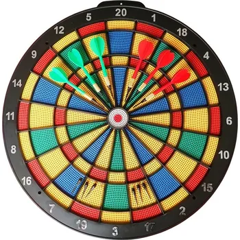 Terč na šipky Kubisport Terč softový 45cm - 6 ks šipek s plastovými hroty