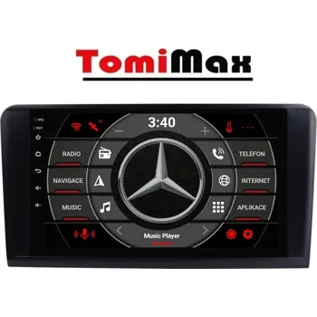 Auto Hi-Fi TomiMax Mercedes ML Android 14 autorádio s WIFI, GPS, USB, BT HW výbava: 2K 2000x1200px 8 Core 6GB+128GB - pouze disple D - Model auta: ML320/ ML50W164(2005-2012)GL X164(2005-2012)GL320, Velikost obrazovky: Dotyková obrazovka: 9"