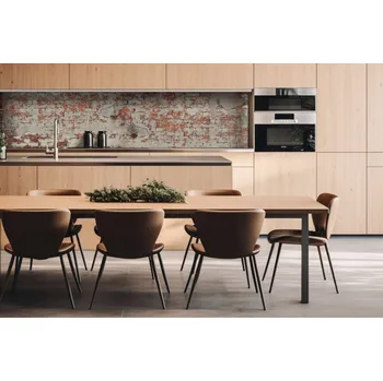 Obklad DIMEX | Dibond za kuchyňskou linku DBW-26060-299 | 260 x 60 cm | Stará cihlová stěna + Dibond deska za kuchyňskou linku DIMEX v rozměru 260 x 60 cm, motiv Stará cihlová stěna