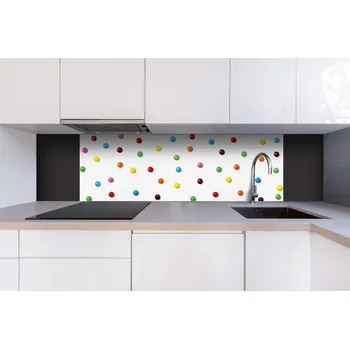 Obklad DIMEX | Dibond za kuchyňskou linku DBW-18060-229 | 180 x 60 cm | Lentilky + Dibond deska za kuchyňskou linku DIMEX v rozměru 180 x 60 cm, motiv Lentilky