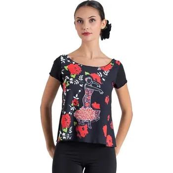 Dámské tričko Happy Dance,Tričko na flamenco 2462SU, potisk 22 38