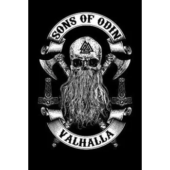 Cizojazyčná kniha Sons of Odin: Viking Skull Notebook 120 Pages squared Interior great for Notes, Sketches etc.. – Vikings Rise (EN)