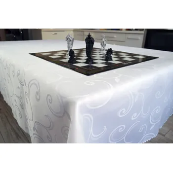 Příze Vodoodpudivý ubrus Vintage, 140x220 cm barva Bíla, odolný vůči skvrnám