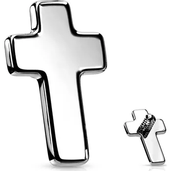 Piercing Šperky4U Náhradní křížek k dermálu TITAN , závit 1,6 mm - TIT1080