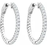 NUBIS® Stříbrné náušnice kruhy se zirkony - NB-3043