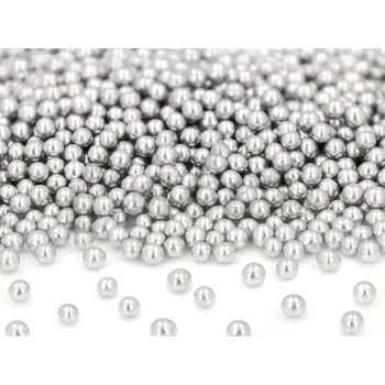 Čokoláda Cukrové stříbrné korálky malé 100g