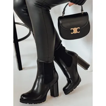 Dámské kozačky Dámské kotníkové boty CHICMOVE na podpatku ZY0577 Barva: Černá, Velikost: 39