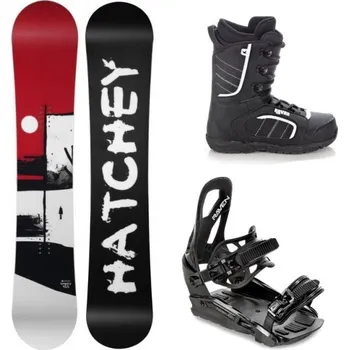 Snowboarding Hatchey Legacy snowboard + Raven S230 Black snowboardové vázání + Raven Target snowboardová obuv 145 cm + vázání M/L (EU 41-47) + DÁREK + Doprava ZDARMA