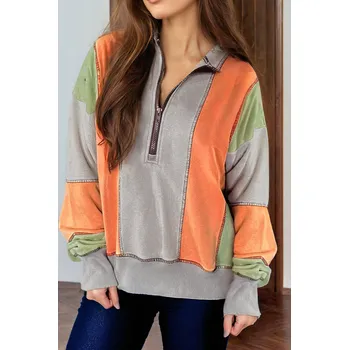 Dámská mikina OMG Dámská mikina na zip Bolong světle šedá M