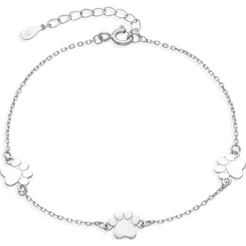 Náramek NUBIS® Stříbrný náramek psí tlapičky - NB-1259