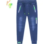 Chlapecké riflové tepláky - kalhoty zateplené Kugo CK0926 modré