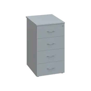 Zásuvkový kontejner CKCP 2 - 65 kontejner přístavný, 4-zásuvkový, deska 25 mm, centrální zámek, šedá