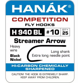 Rybářský háček Muškařské háčky Hanák H 940 BL Streamer Arrow vel. 10