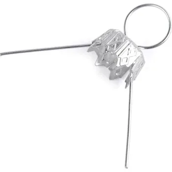 Vánoční dekorace Očka na baňky / záponky s kaplíkem 1 stříbrná