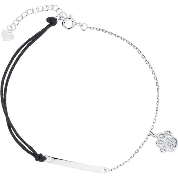 Náramek Stříbrný náramek Bar s tlapkou Ag 925/1000