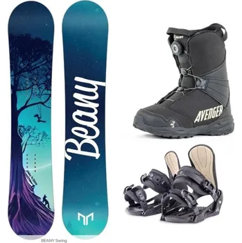 Snowboard Beany Swing dětský/juniorský snowboard + Beany Junior vázání + Beany Avenger BS 145 cm + XS - EU 32-35 + DÁREK + Doprava ZDARMA