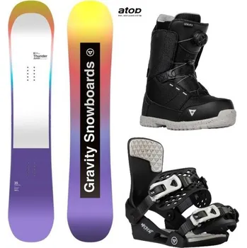 Snowboard Gravity Thunder Jr snowboard + Gravity Wildcat vázání + Gravity Micro Atop boty 135 cm + M (EU 34-38) + DÁREK + Doprava ZDARMA