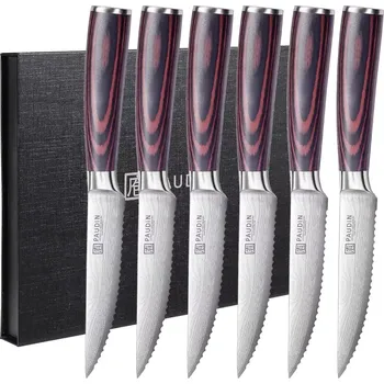 Kuchyňský nůž Steakové nože PAUDIN 8dílná/6dílná, ušlechtilá ocel,varianty 6dílná