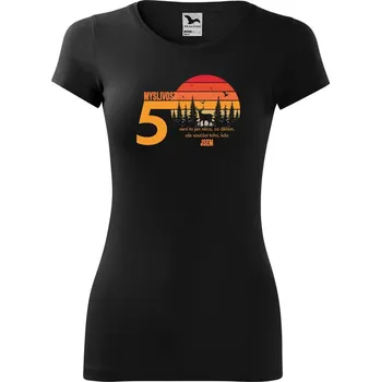 Dámské tričko DOBRÝ TRIKO Dámské tričko 50 let myslivost Velikost: M, Barva: Černá