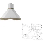 Faber Ranch Angolo WH A100 (321.0693.746) - Retro rustikální digestoř, bílá, 100 cm, bez rámu, 450 m3/h, 53 dB