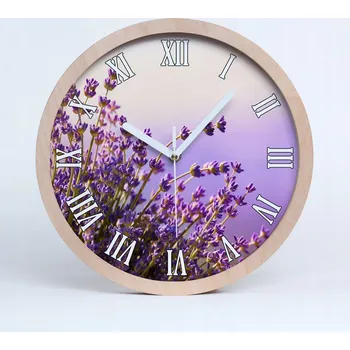 Hodiny Nástěnné hodiny římské kulatý levandule průměr 20 cm